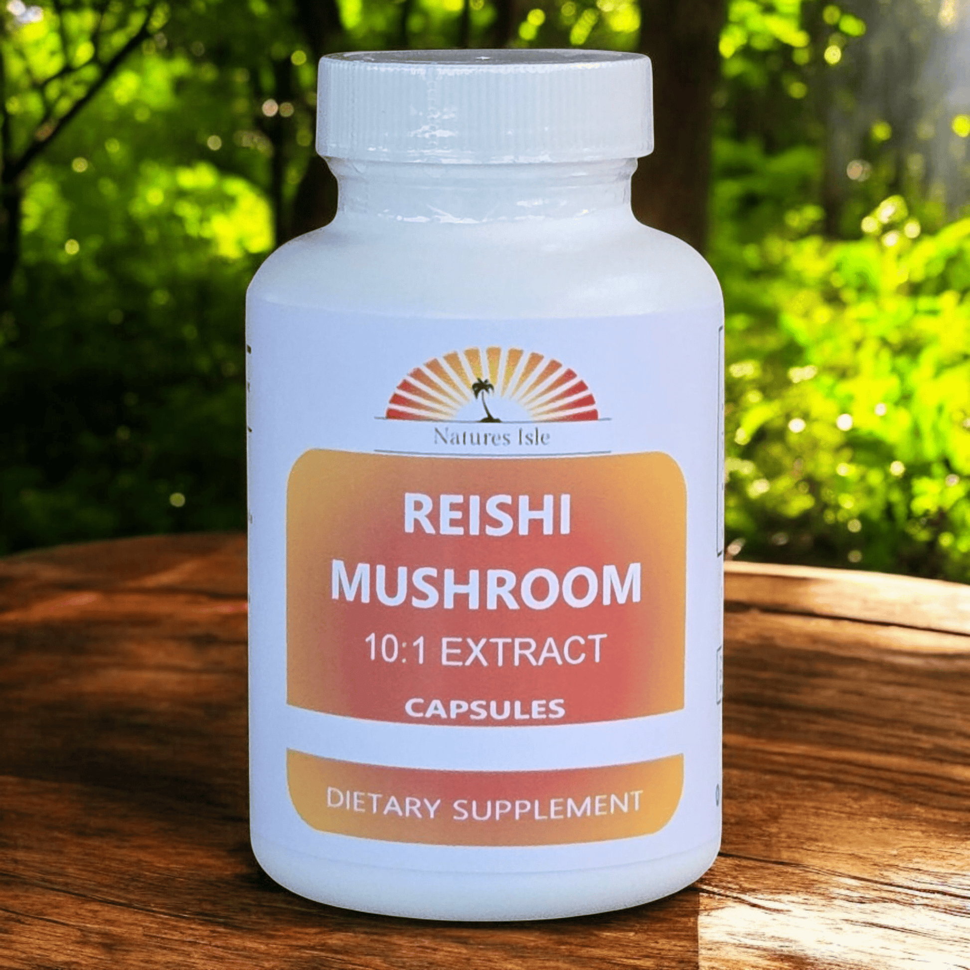 Reishi Mushroom Extract 10:1 Capsules (35% Polysaccharides) - Herbal Island