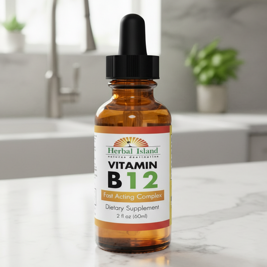 B12 Liquid Drops Vitamin - 2 fl oz Fast Acting Complex