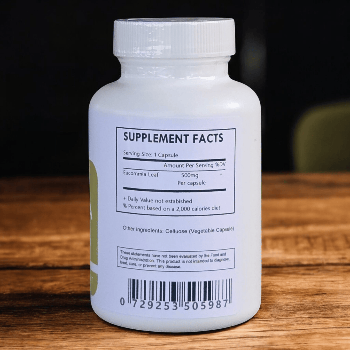 Eucommia Leaf Powder Capsules (500mg Each)