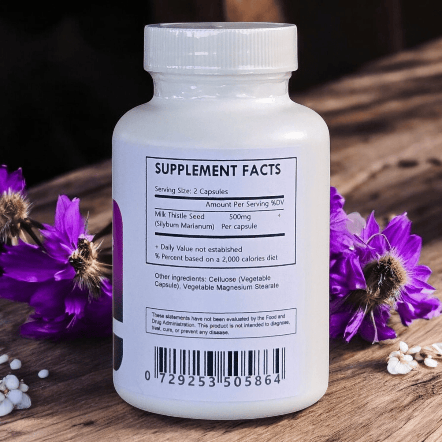 Milk Thistle Seed Powder Capsules 500mg