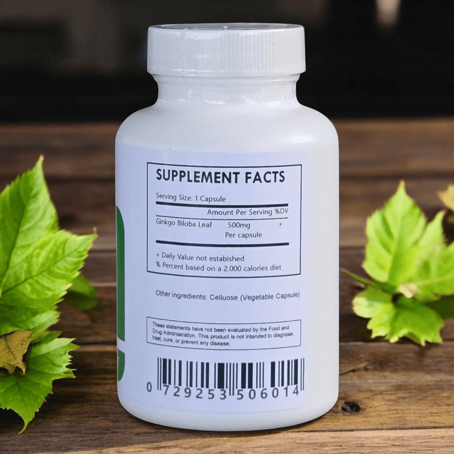 Ginkgo Biloba Leaf Capsules (500mg Each)