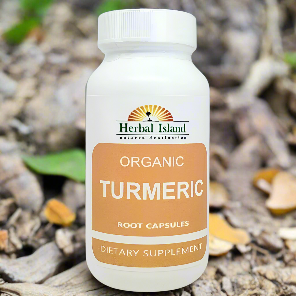 Organic Turmeric Root and Peppercorn Capsules - Herbal Island