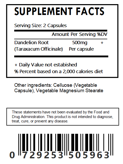 Dandelion Root Capsules - Bulk - Herbal Island