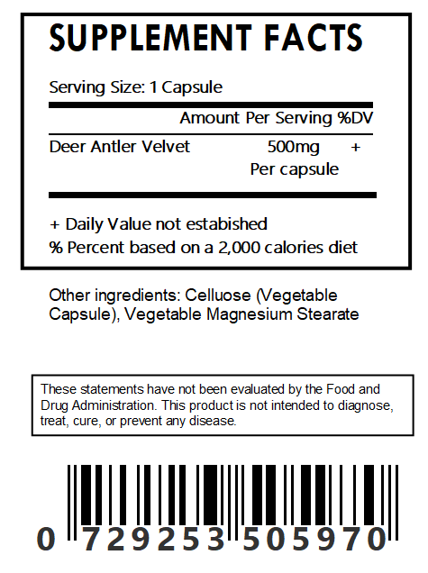 Deer Antler Velvet Extract 4:1 Capsules - Bulk - Herbal Island