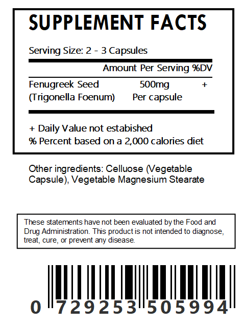 Fenugreek Capsules - Bulk - Herbal Island