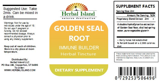 Goldenseal Root Extract - Immune Booster - Alcohol Free - Herbal Island