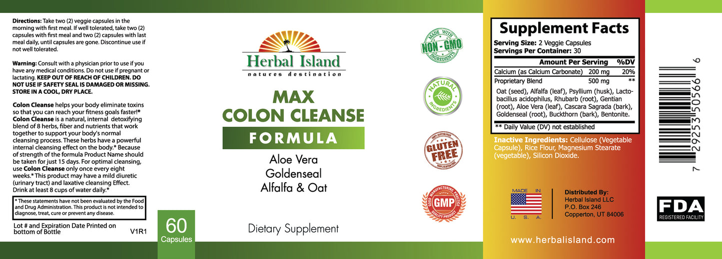 Colon Cleanse Formula - Herbal Island