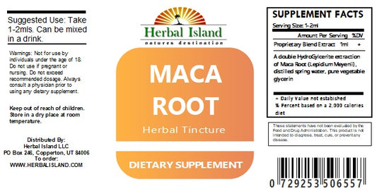 Maca Root Liquid Tincture (Alcohol Free) - Herbal Island