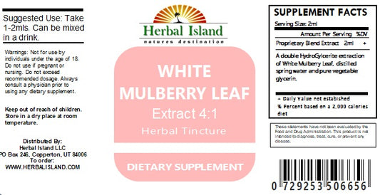 White Mulberry Leaf Extract 4:1 Tincture - Herbal Island