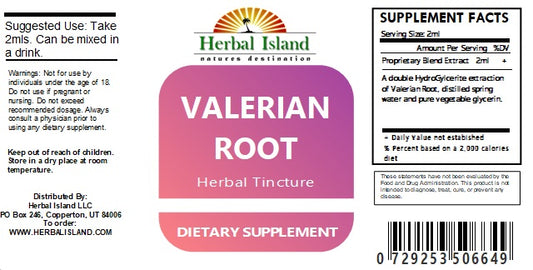 Valerian Root Tincture - Valeriana Officinali (Alcohol Free) - Herbal Island