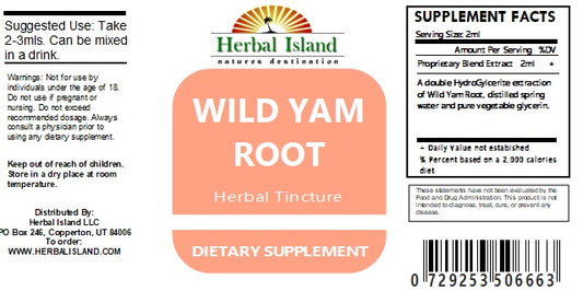 Wild Yam Tincture - Alcohol Free - Herbal Island