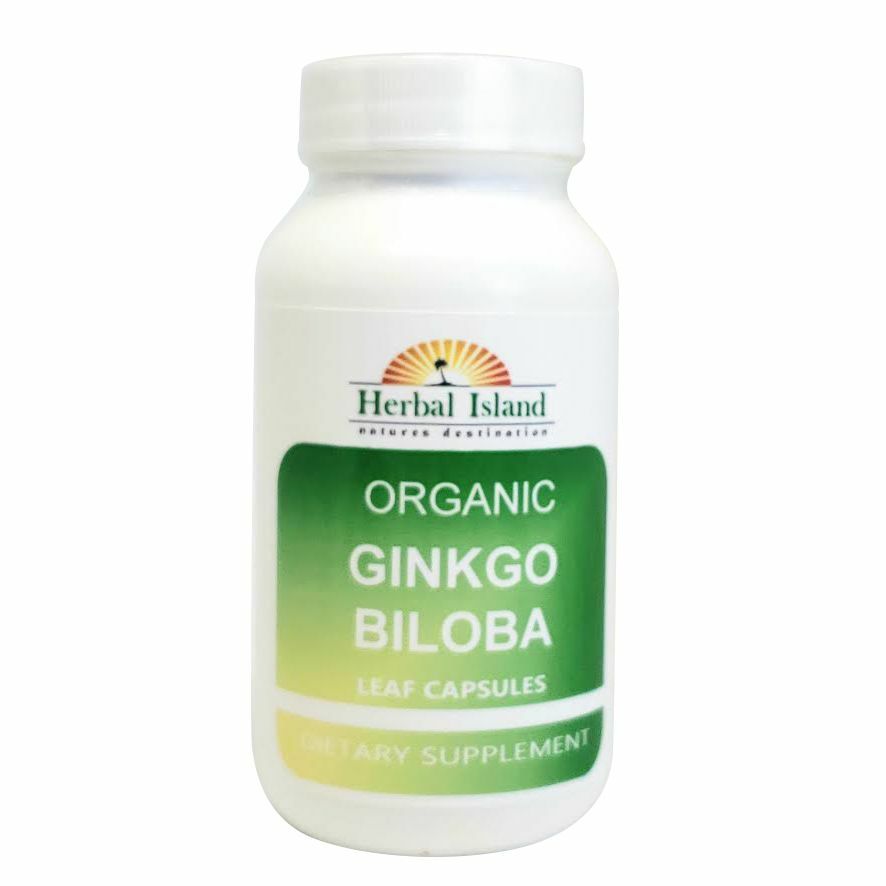 Ginkgo Biloba Leaf Capsules (500mg Each) - Herbal Island