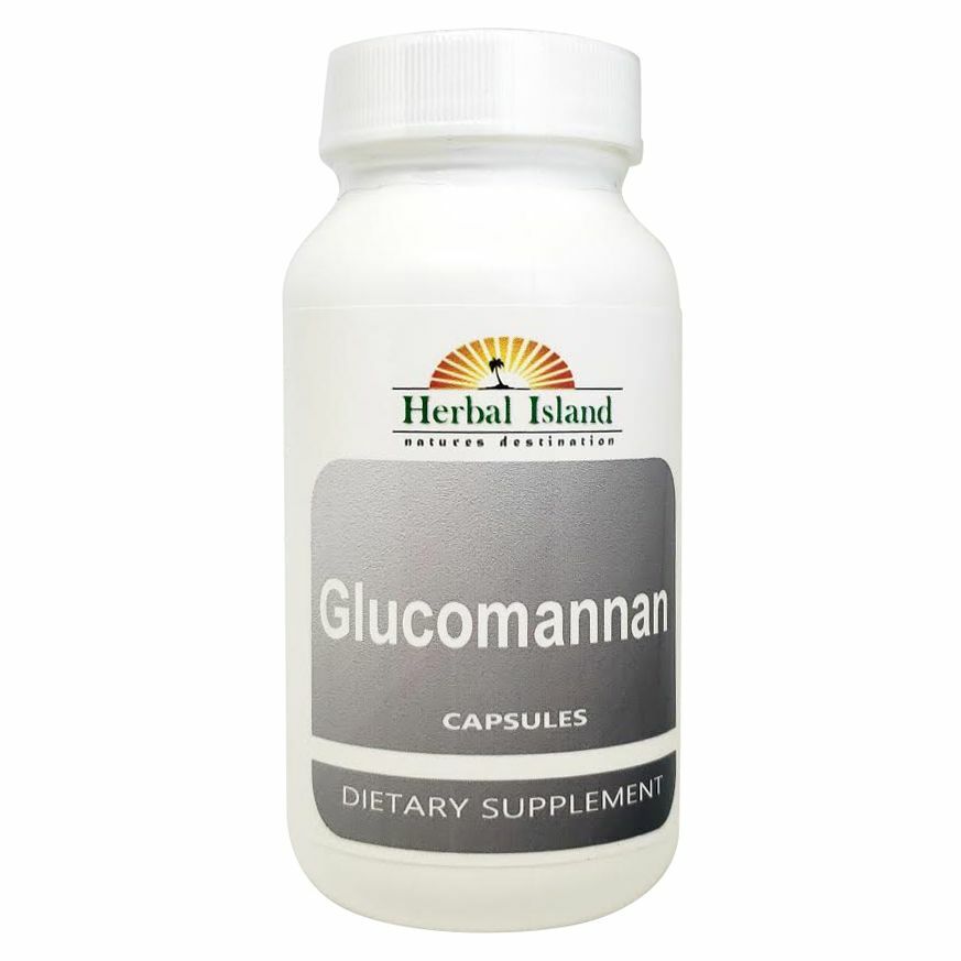 Glucomannan Powder Capsules (Konjac Root) - Herbal Island