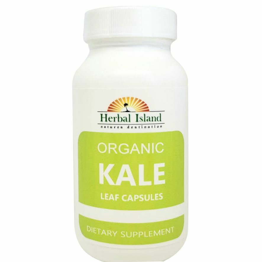 Organic Kale Leaf Powder Capsules 500mg - Herbal Island