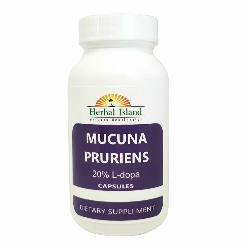 Mucuna Pruriens - Extract Capsules 20% L-Dopa Velvet Bean - Herbal Island