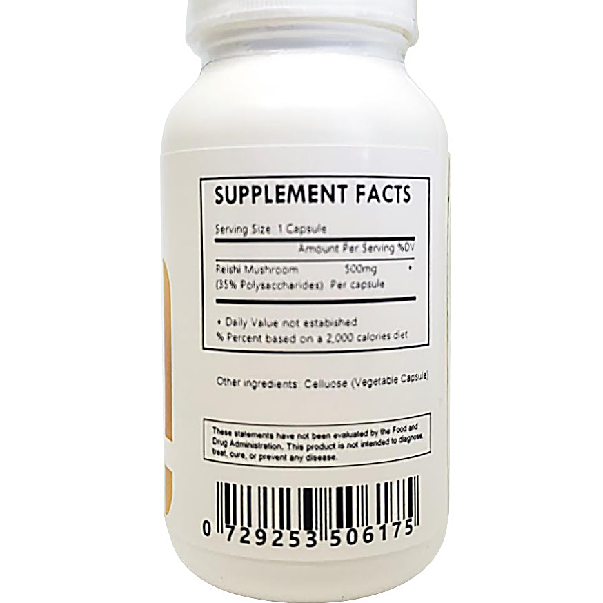 Reishi Mushroom Extract 10:1 Capsules (35% Polysaccharides) - Herbal Island