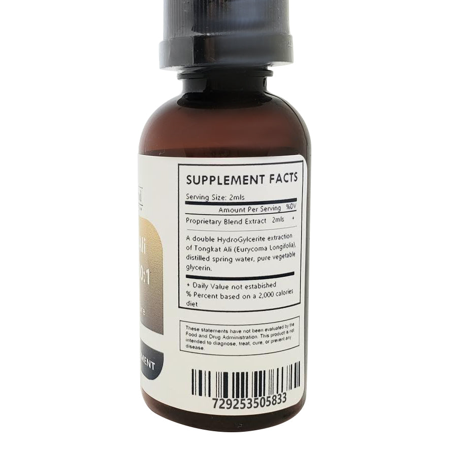 Tongkat Ali 200:1 Liquid Extract (Longjack) - Alcohol Free - Herbal Island