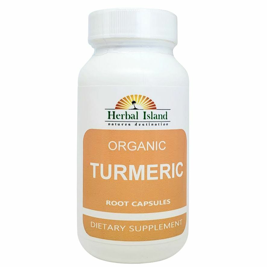 Organic Turmeric Root and Peppercorn Capsules - Herbal Island